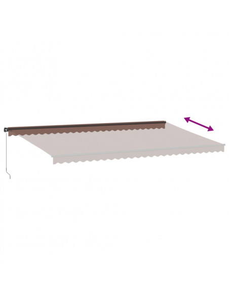 Tenda Retrattile Manuale 600x300 cm Marrone