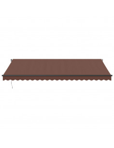 Tenda Sole Retrattile Manuale 500x300 cm Marrone 2