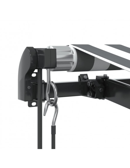 Tenda Retrattile Automatica LED Antracite e Bianco 500x350 cm