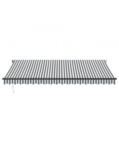 Tenda Retrattile Automatica Antracite e Bianco 450x300 cm