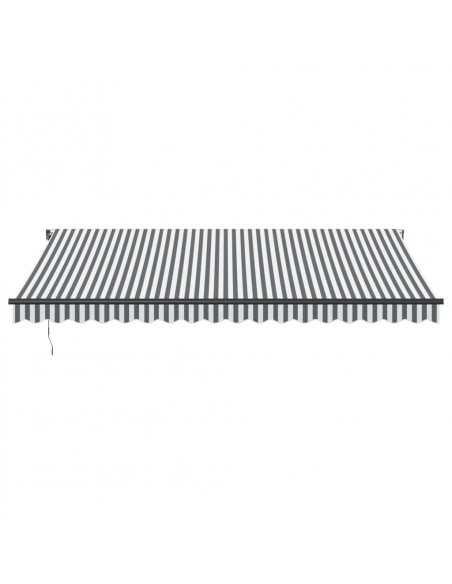 Tenda Retrattile Automatica Antracite e Bianco 450x300 cm