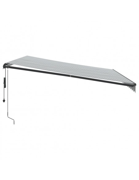 Tenda Retrattile Automatica Antracite e Bianco 450x300 cm