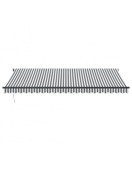 Tenda Sole Retrattile Automatica Antracite e Bianco 500x300 cm