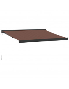 Tenda Sole Retrattile Manuale 300x250 cm Marrone 2