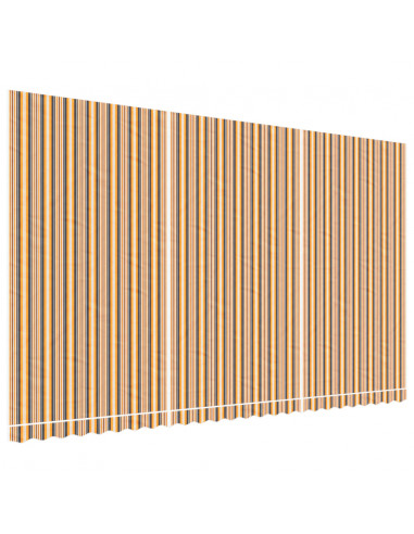 Tessuto di Ricambio per Tenda Strisce Multicolore 6x3,5 m