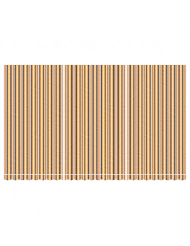 Tessuto di Ricambio per Tenda Strisce Multicolore 6x3,5 m