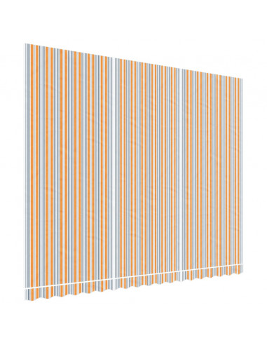 Tessuto di Ricambio per Tenda Strisce Multicolore 4,5x3,5 m