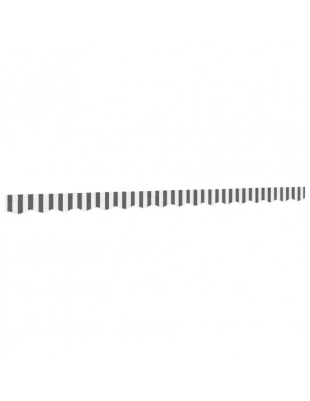 Tessuto Ricambio Mantovana Tenda Strisce Antracite e Bianche 4m