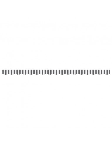 Tessuto Ricambio Mantovana Tenda Strisce Antracite e Bianche 4m