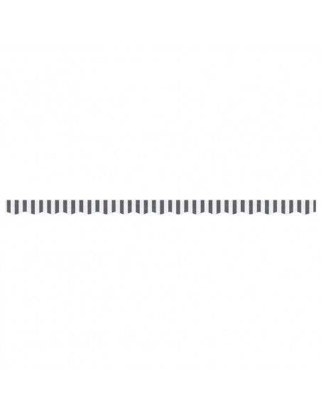 Tessuto Ricambio Mantovana Tenda Strisce Antracite e Bianche 4m