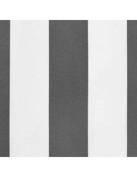 Tessuto Ricambio Mantovana Tenda Strisce Antracite e Bianche 4m