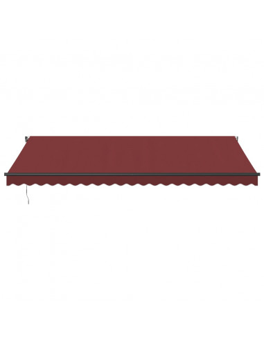 Tenda da Sole Retrattile Manuale con LED Bordò 500x350 cm