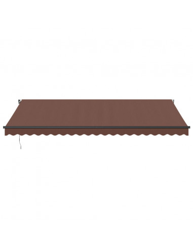 Tenda da Sole Retrattile Manuale Marrone 500x350 cm