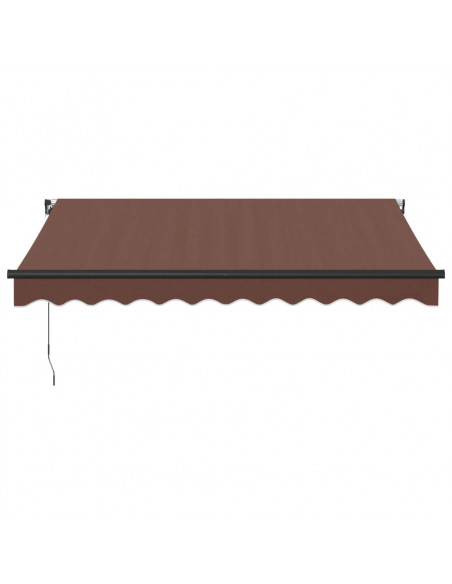 Tenda Retrattile Manuale con LED 300x250cm Marrone
