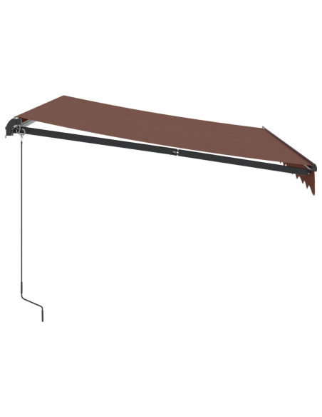 Tenda Retrattile Manuale con LED 300x250cm Marrone