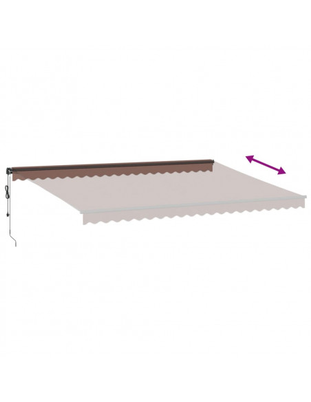 Tenda da Sole Retrattile Automatica Marrone 500x350 cm