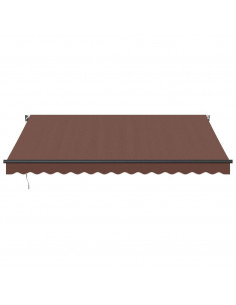 Tenda Sole Retrattile Manuale 400x300 cm Marrone 2