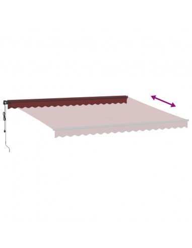 Tenda da Sole Retrattile Automatica Bordò 450x300 cm