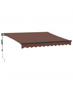 Tenda da Sole Retrattile Automatica Marrone 300x250 cm 2