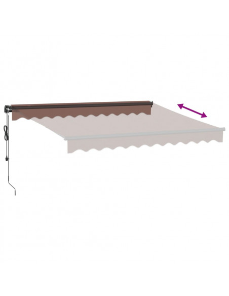Tenda da Sole Retrattile Automatica Marrone 300x250 cm