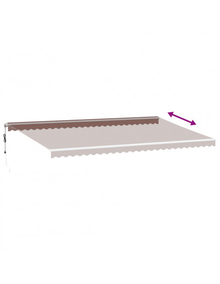 Tenda da Sole Retrattile Automatica Marrone 600x300 cm
