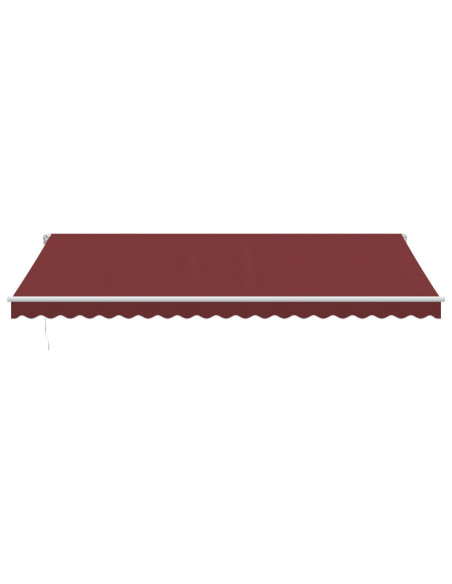 Tenda da Sole Retrattile Manuale con LED Bordò 500x300 cm