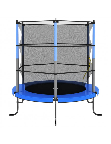 Set Trampolino con Rete di Sicurezza Rotondo 140x160 cm Blue