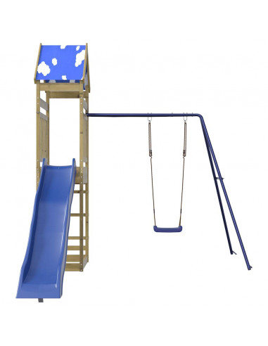 Set da Gioco da Esterno in Legno di Pino Impregnato