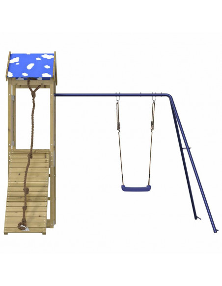 Set da Gioco da Esterno in Legno di Pino Impregnato