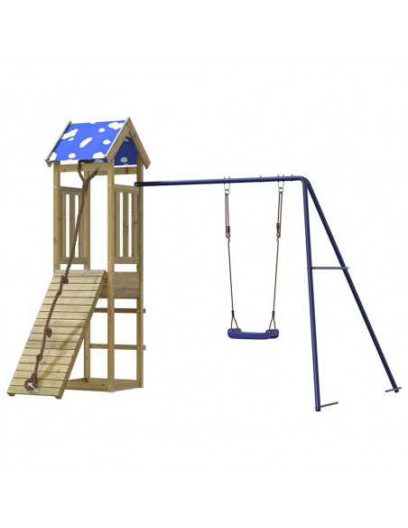 Set da Gioco da Esterno in Legno di Pino Impregnato