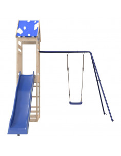 Set da Gioco da Esterno in Legno Massello di Pino 2