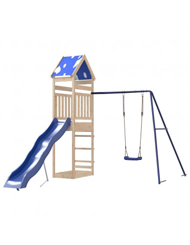 Set da Gioco da Esterno in Legno Massello di Pino