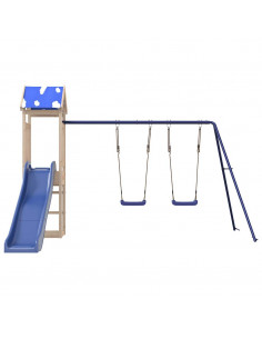 Set da Gioco da Esterno in Legno Massello di Pino 2