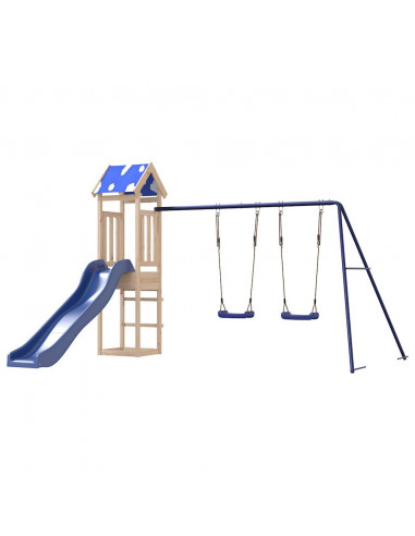 Set da Gioco da Esterno in Legno Massello di Pino