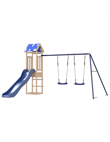 Set da Gioco da Esterno in Legno Massello di Pino