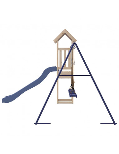 Set da Gioco da Esterno in Legno Massello di Pino