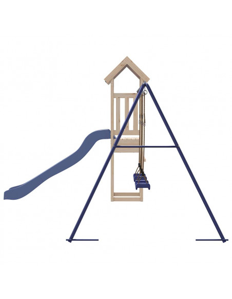 Set da Gioco da Esterno in Legno Massello di Pino