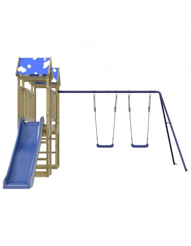 Set da Gioco da Esterno in Legno di Pino Impregnato