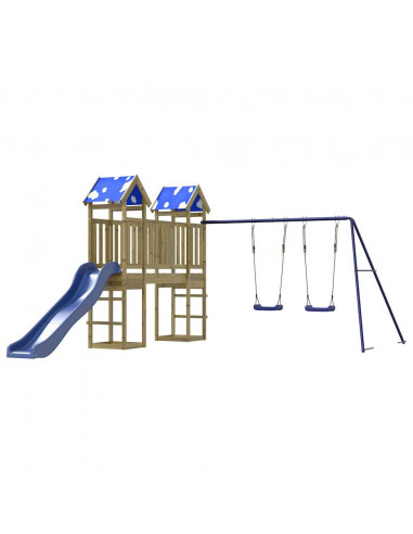 Set da Gioco da Esterno in Legno di Pino Impregnato