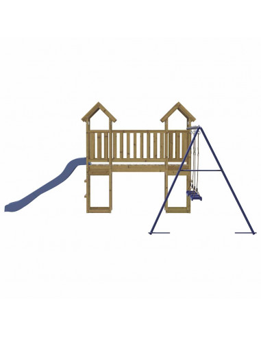 Set da Gioco da Esterno in Legno di Pino Impregnato