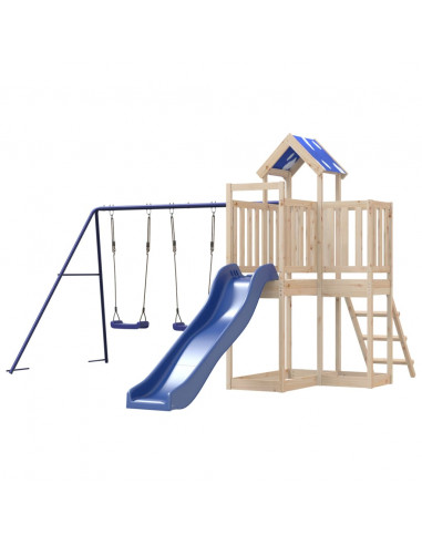 Set da Gioco da Esterno in Legno Massello di Pino