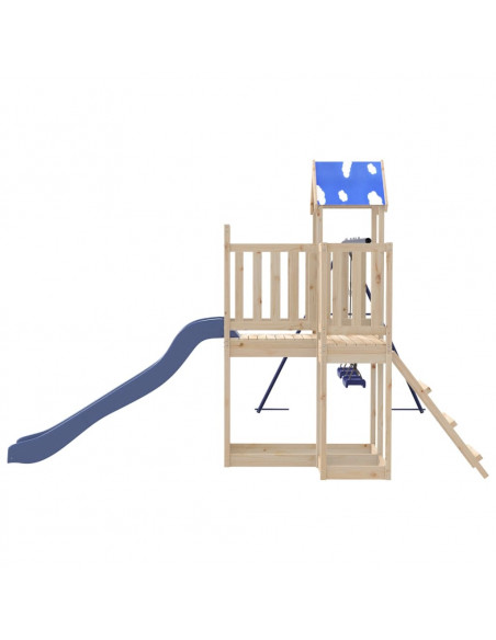 Set da Gioco da Esterno in Legno Massello di Pino