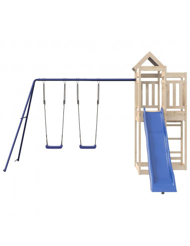 Set da Gioco da Esterno in Legno Massello di Pino