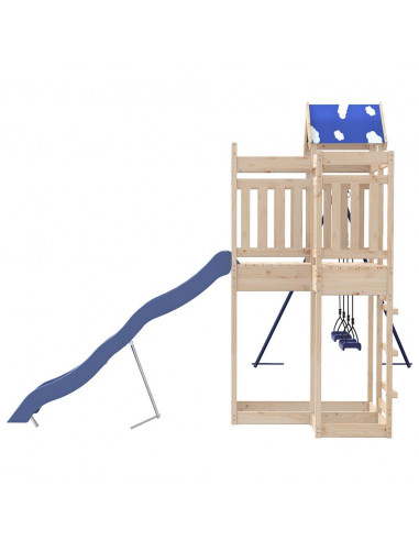 Set da Gioco da Esterno in Legno Massello di Pino