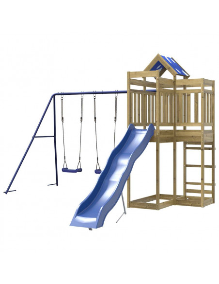 Set da Gioco da Esterno in Legno di Pino Impregnato