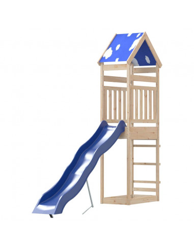 Set da Gioco da Esterno in Legno Massello di Pino