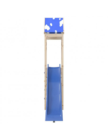 Set da Gioco da Esterno in Legno Massello di Pino