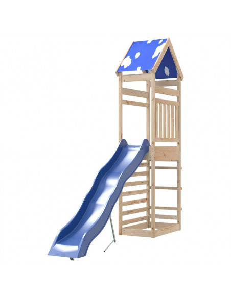 Set da Gioco da Esterno in Legno Massello di Pino