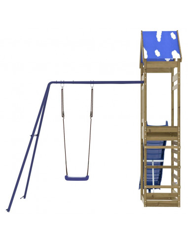 Set da Gioco da Esterno in Legno di Pino Impregnato