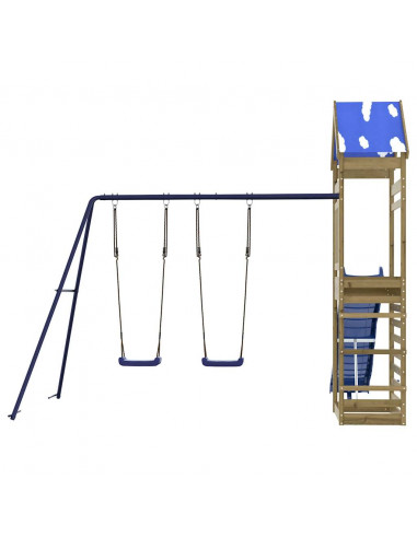 Set da Gioco da Esterno in Legno di Pino Impregnato